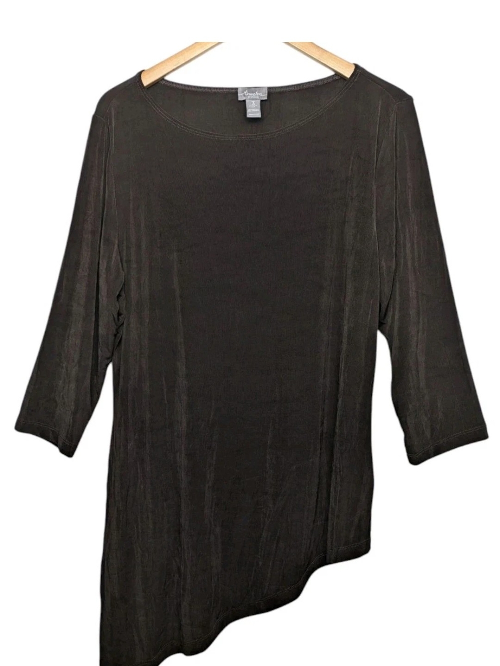 Chicos Travelers Asymmetrical Knit Blouse XL Chicos 3